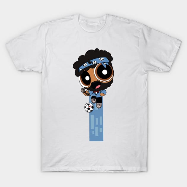 Flying Blue Power Puff Wayne T-Shirt by Dancin Wayne Store